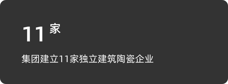 集团建立11家独立建筑陶瓷企业