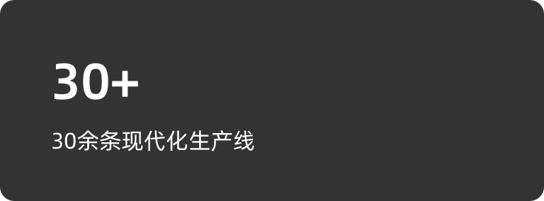 30余条现代化生产线